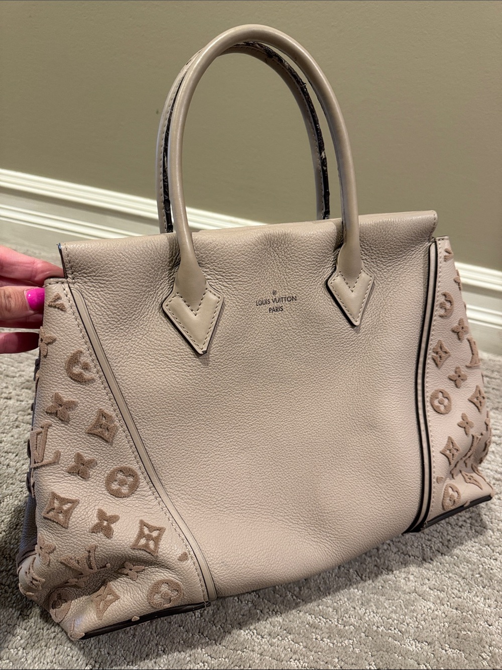 Louis Vuitton PM Mono Velour Galet Tote - Picture 2 of 16